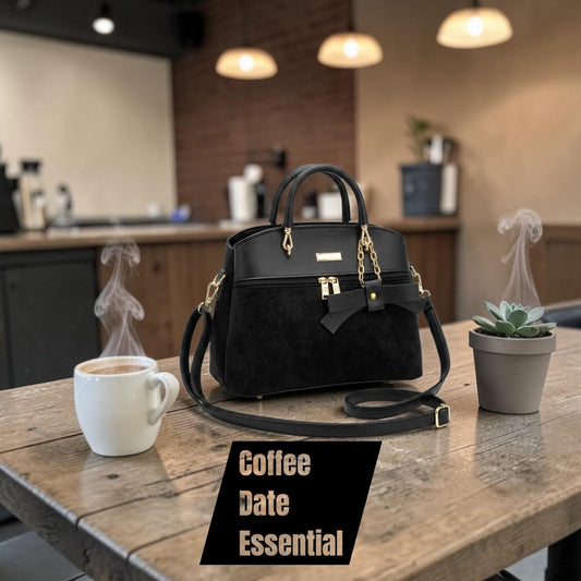 Noor Signature Black Luxe Handbag | Premium Women's Fashion Bag