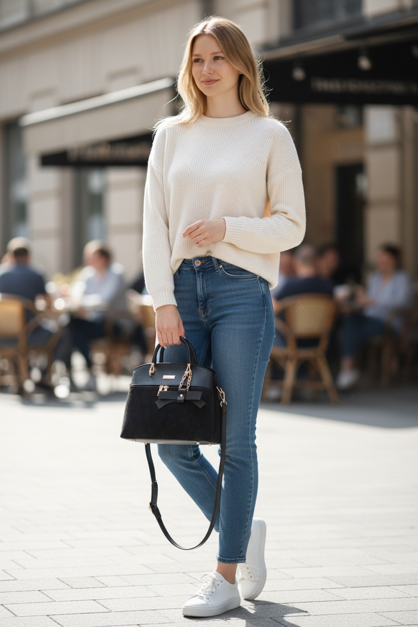 Noor Signature Black Luxe Handbag | Premium Women's Fashion Bag