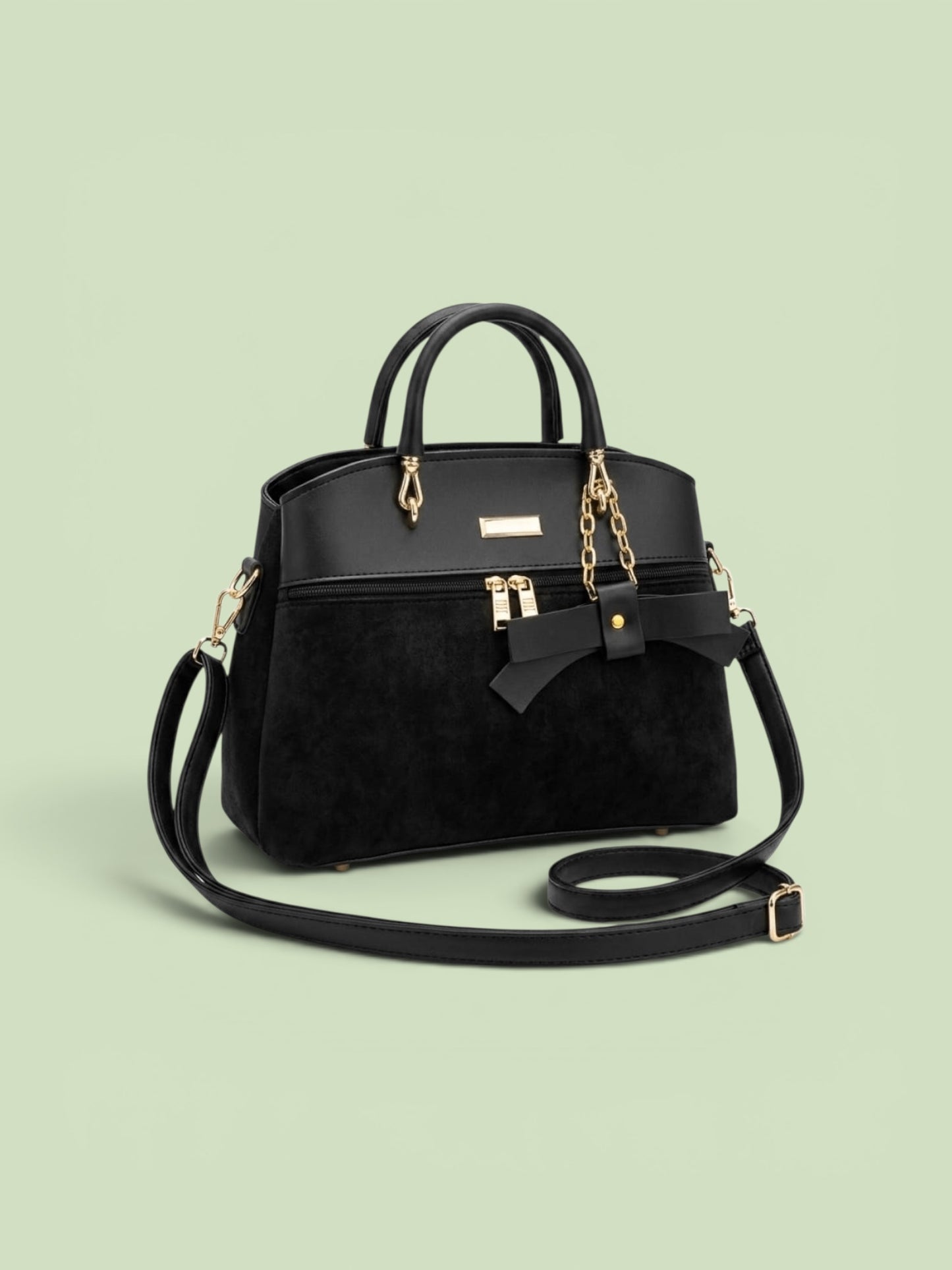 Noor Signature Black Luxe Handbag | Premium Women's Fashion Bag