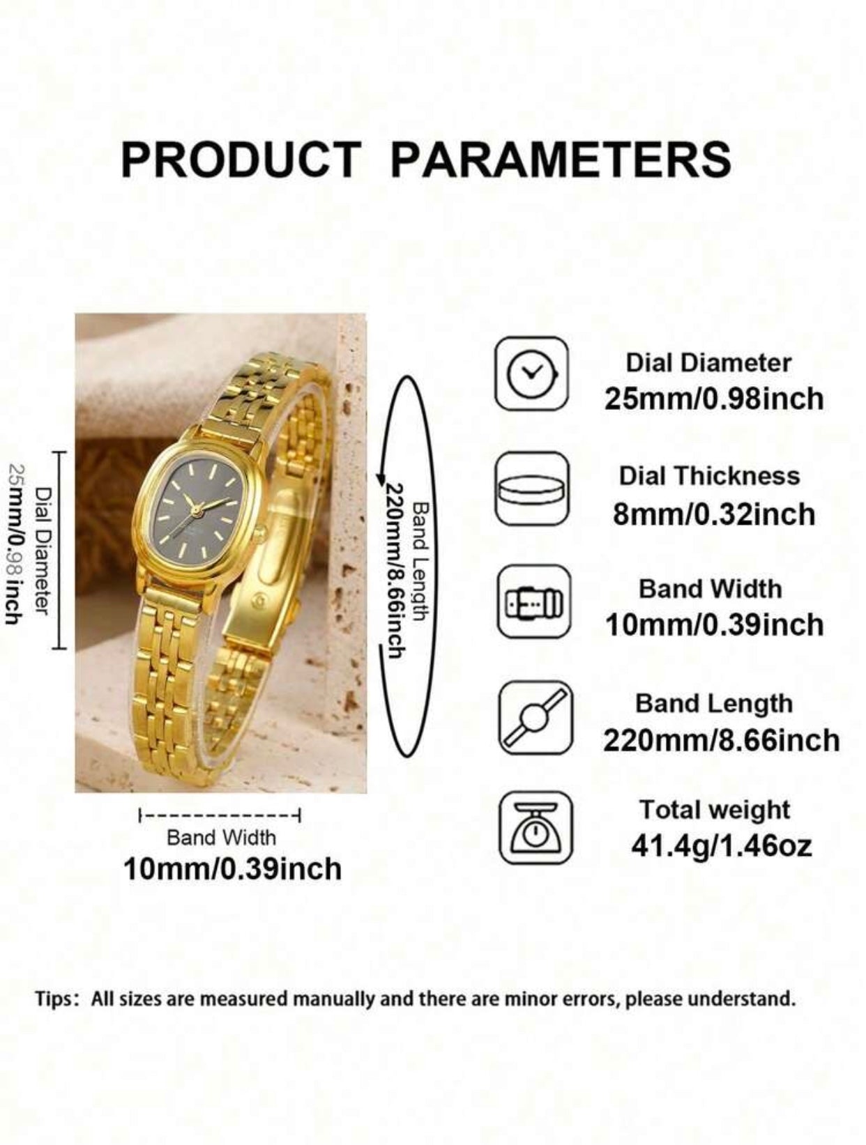 Elite Charm Gold Analog Watch | Luxury Women's Timepiece