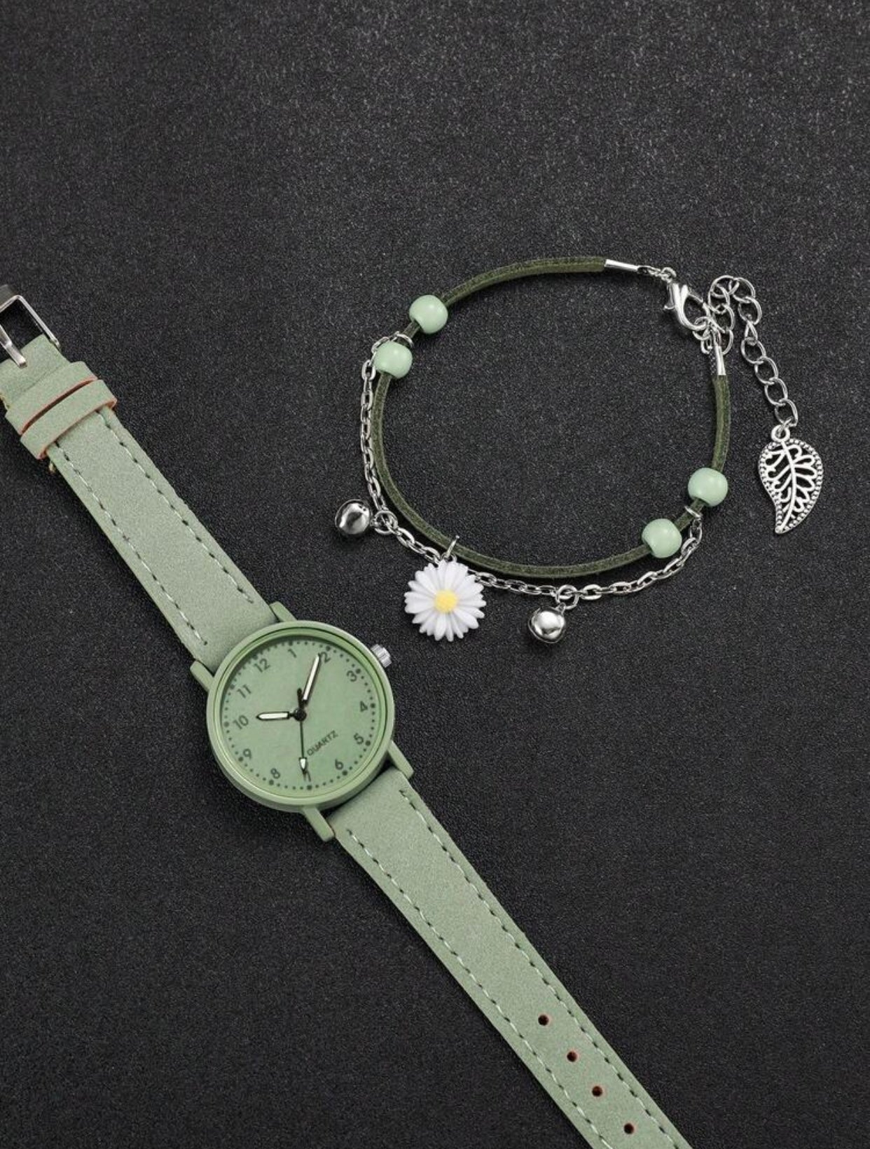 Sage Bloom Watch & Bracelet Gift Set