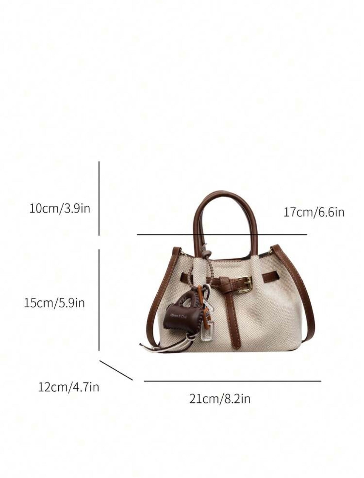 Noor Luxe Canvas & Leather Mini Tote Bag | Premium Crossbody Handbag for Women